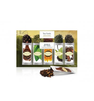 Coffret thé Assortiment Tea Forte 15 pyramides World of Teas