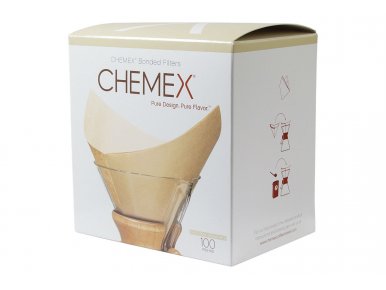 Chemex FSU-100 - boite de 100 filtres pour Chemex 6, 8 et 10 tasses - Filtre en papier naturel