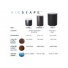 AirScape Boite Conservatrice Café en Céramique émaillée Blanche - Breveté mise sous vide Air -Volume 900 ml - Contenance 250 g