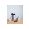 AirScape Boite Conservatrice Café en Inox Laqué Noir - Breveté mise sous vide Air -Volume 900 ml - Contenance 250 g