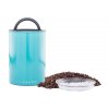 AirScape Boite Conservatrice Café en Inox Laqué Turquoise - Breveté mise sous vide Air -Volume 1,9 L - Contenance 500 g