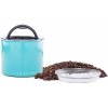 AirScape Boite Conservatrice Café en Inox Laqué Turquoise - Breveté mise sous vide Air -Volume 900 ml - Contenance 250 g